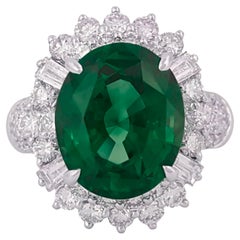 Anello con diamante Greene & Greene Pave certificato GRS da 7,30 carati