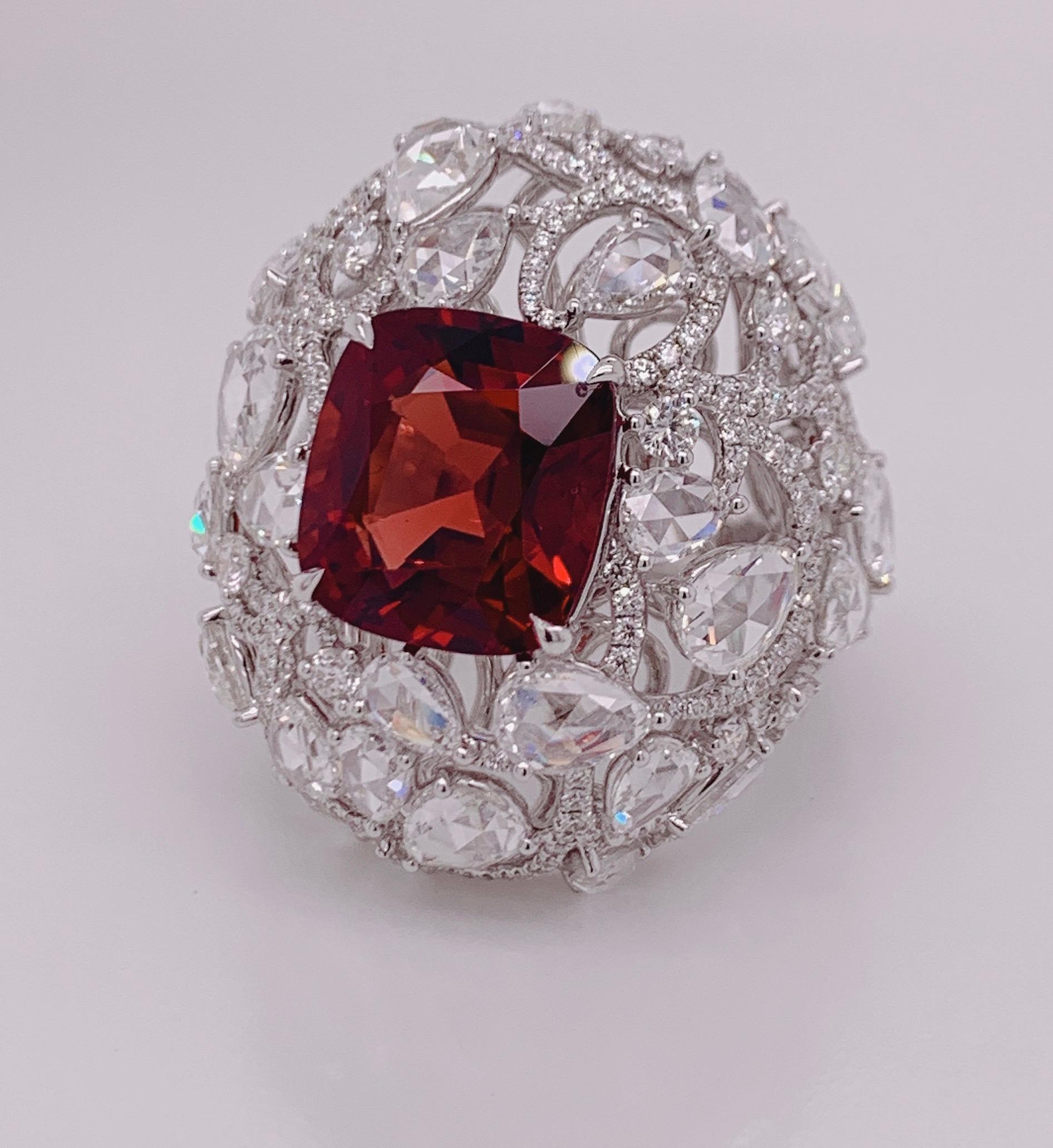 Contemporary KAHN GRS Certified 7.5 Carat Unheated Spinel Ring For Sale