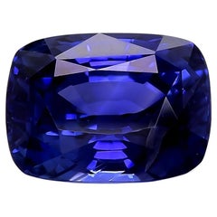 GRS Certified 7.58 Carat Extremely Rare Natural Unheated Blue Sapphire