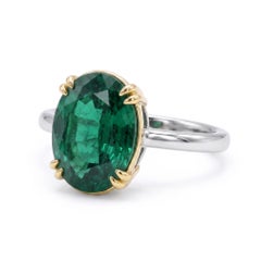 GRS Certified 7.63 Carat Emerald Ring Made-to-Order