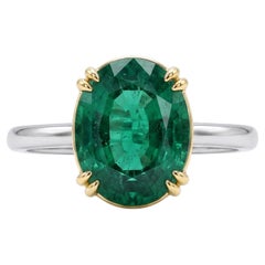 GRS Certified 7.63 Carat Emerald Ring Made-to-Order