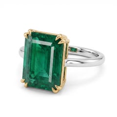 GRS Certified 8 Carat Emerald Ring Made-to-Order