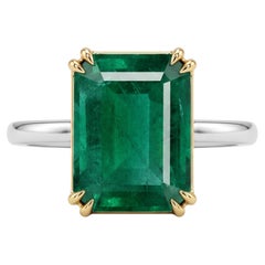 GRS Certified 8 Carat Emerald Ring Made-to-Order
