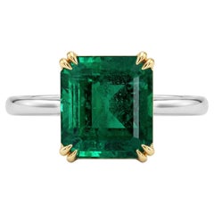 GRS Certified 8 Carat Emerald Ring Made-to-Order