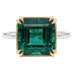 GRS Certified 8 Carat Emerald Ring Made-to-Order