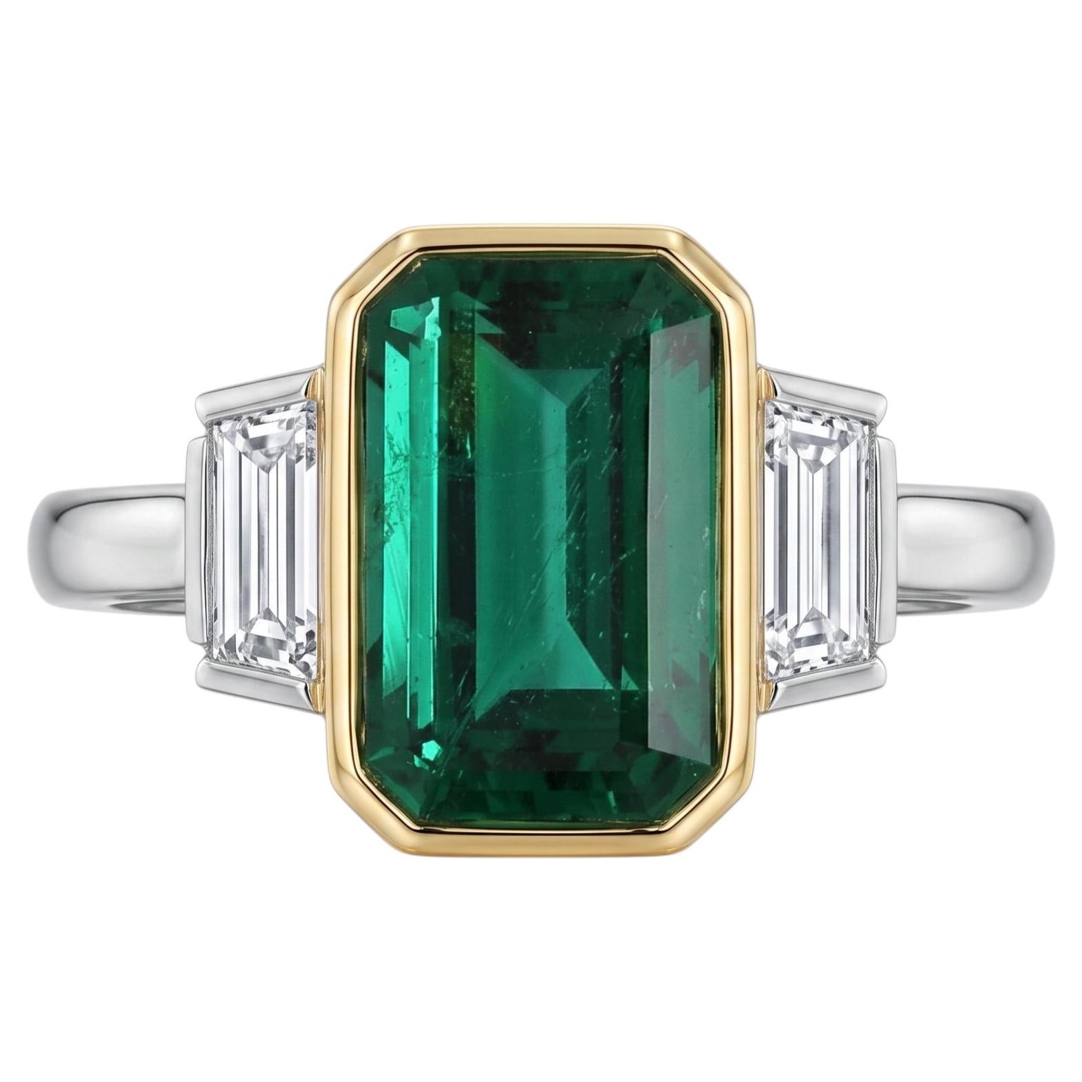 GRS Certified 8 Carat Emerald Ring Made-to-Order