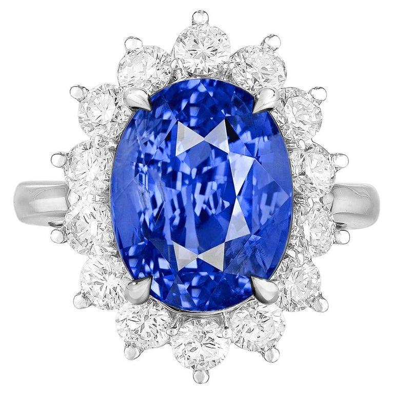 Bague en platine certifiée GRS avec diamant de Ceylan non traité de 8,83 carats Neuf - En vente à Chicago, IL
