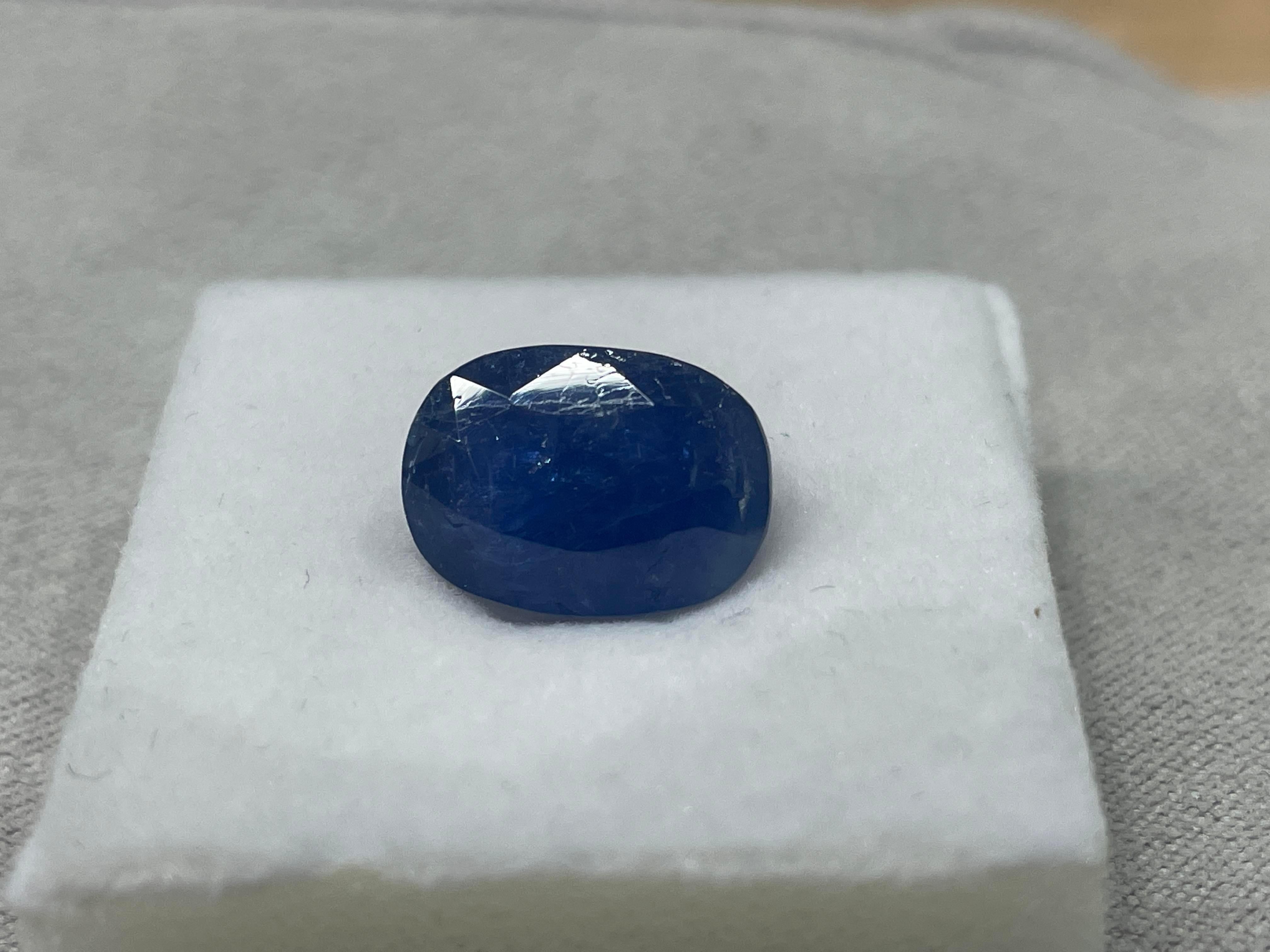 Oval Cut GRS Certified 9.16 Carat Blue Sapphire Untreated Loose Gem For Sale