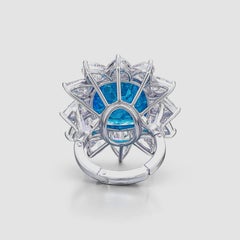 GRS-zertifiziert 9.78 Karat. Ceylon Unbehandelter Saphir Diamant Ring