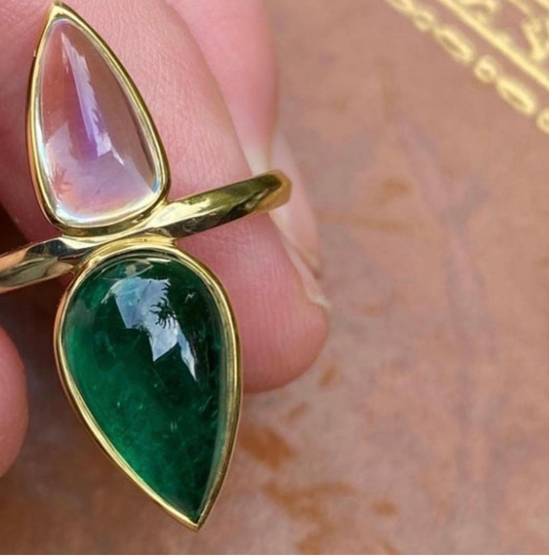 moonstone and emerald together