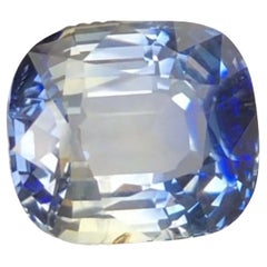 GRS Certified Faceted Bi Color Sapphire: 21.37 Carat Cushion Cut Gemstone