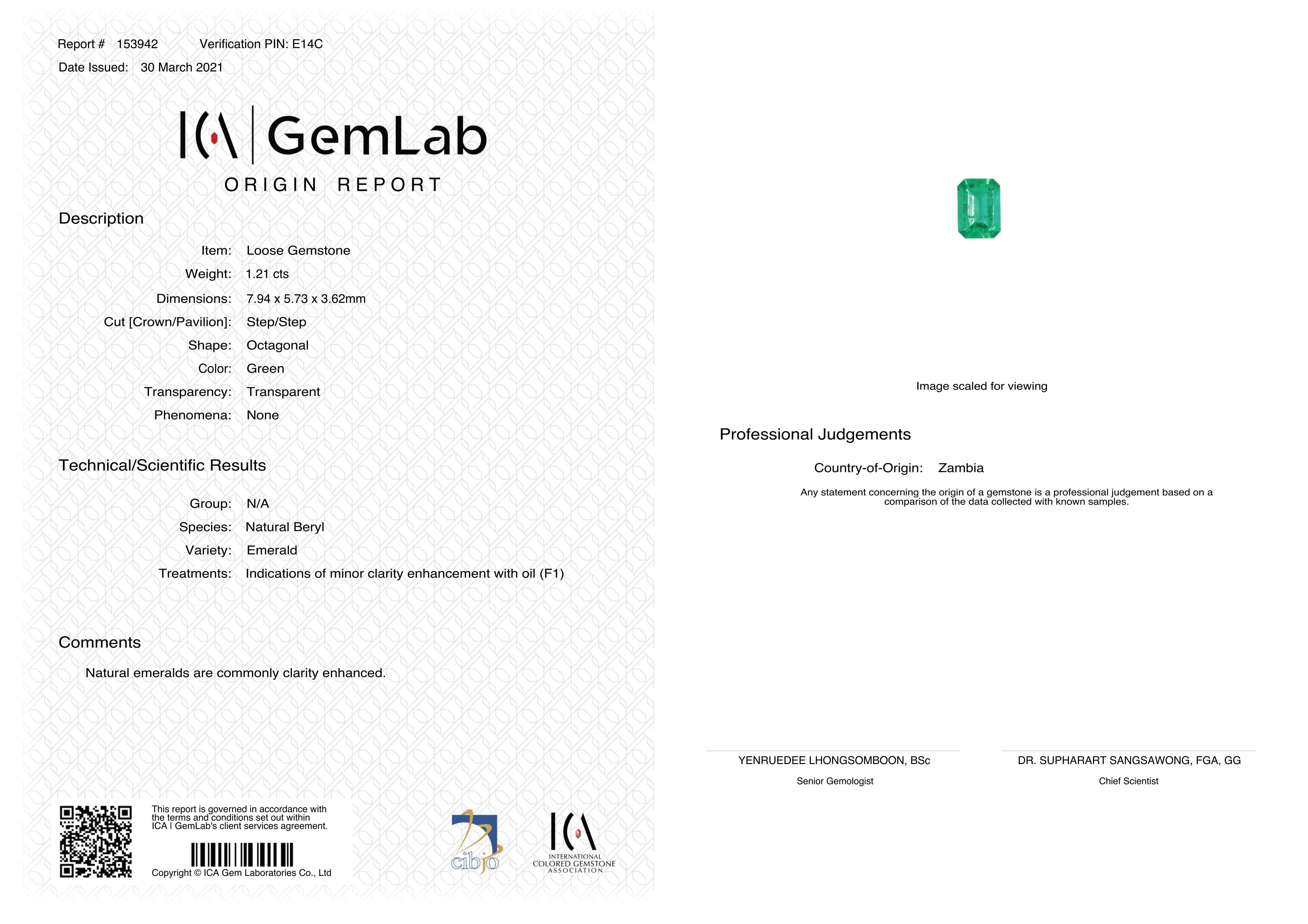 Boucles d'oreilles en diamant vert émeraude certifié GRS Unisexe en vente