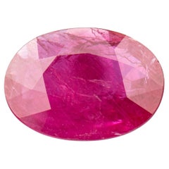 GRS Certified 9.63 Carat Natural Oval Ruby Loose Gemstone for Rings