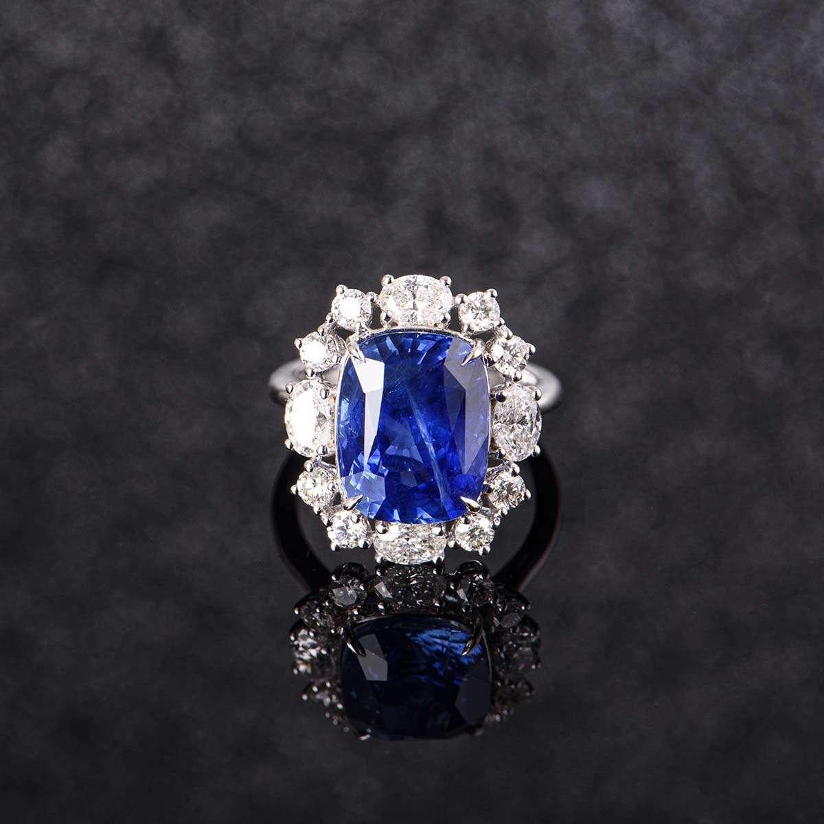 GRS Certified Natural SriLankan Cornflower Blue Sapphire Ring 2