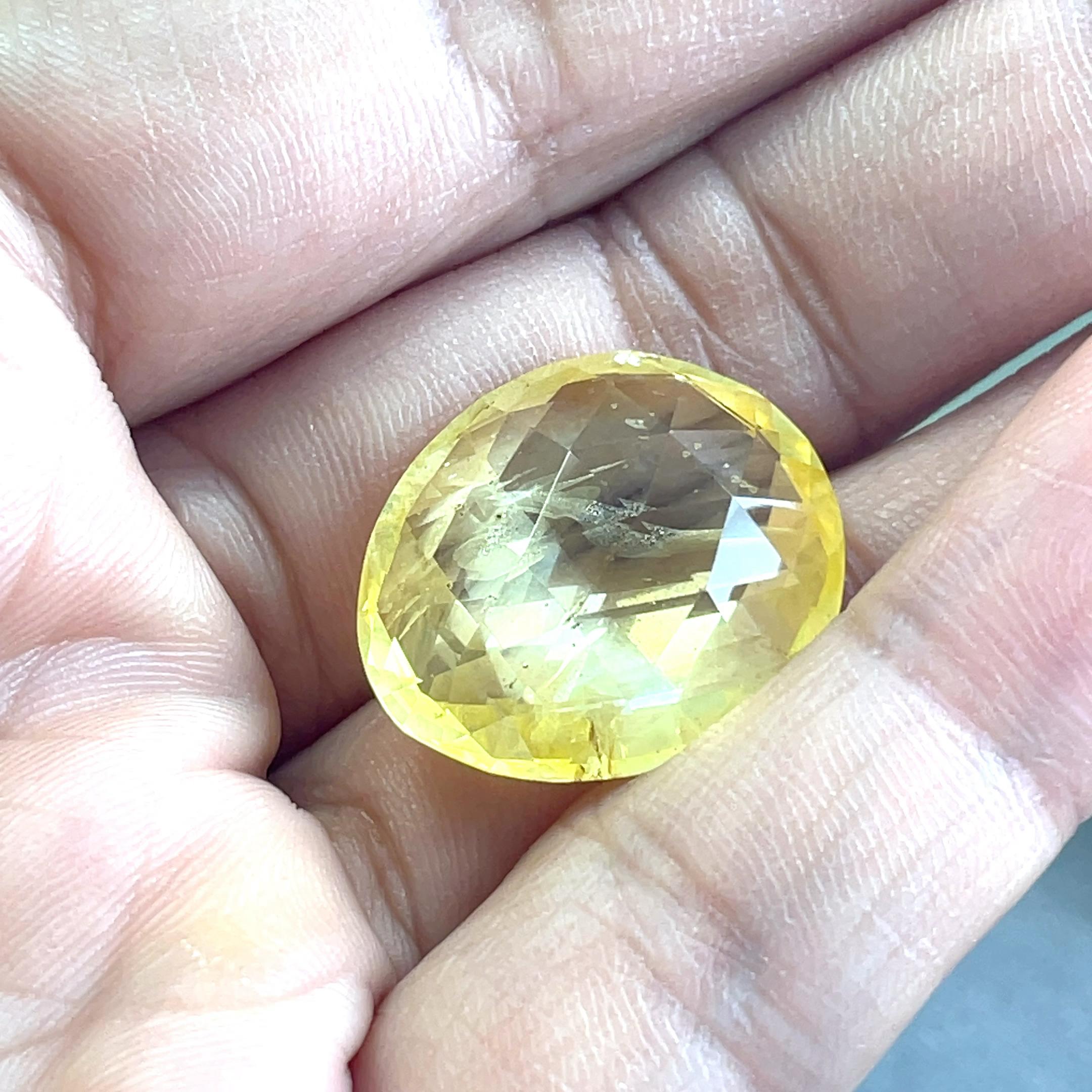 GRS Certified No Heat Briolette Pear Yellow Sapphire Cts 31.44 For Sale 6