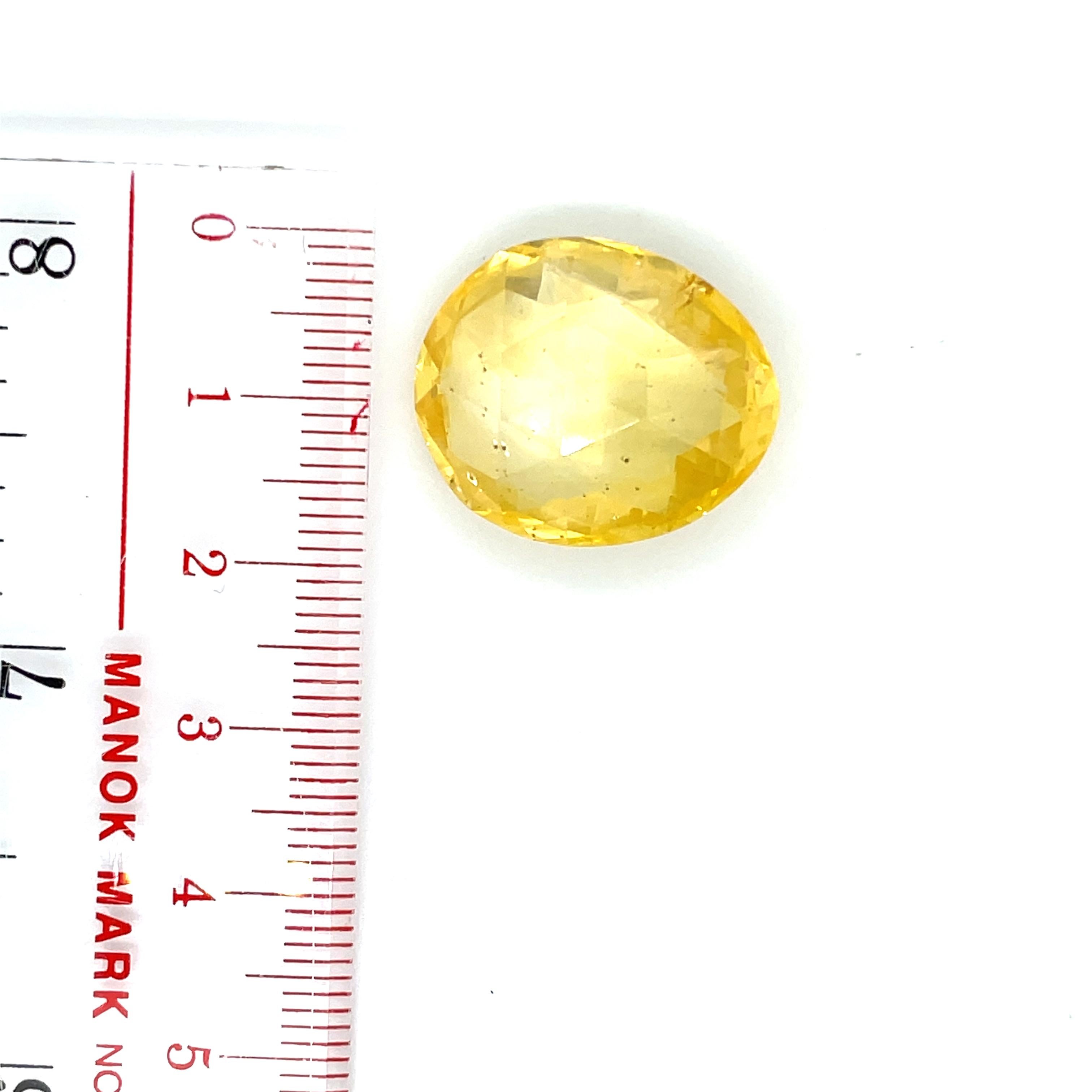 GRS-zertifizierter unbehandelter birnengelber Briolette-Saphir, Cts 31.44 im Angebot 3