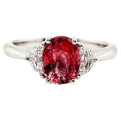 GRS Certified No Heat Oval-Shaped Pink Sapphire (Padparadsha - type) and Cts 1.3