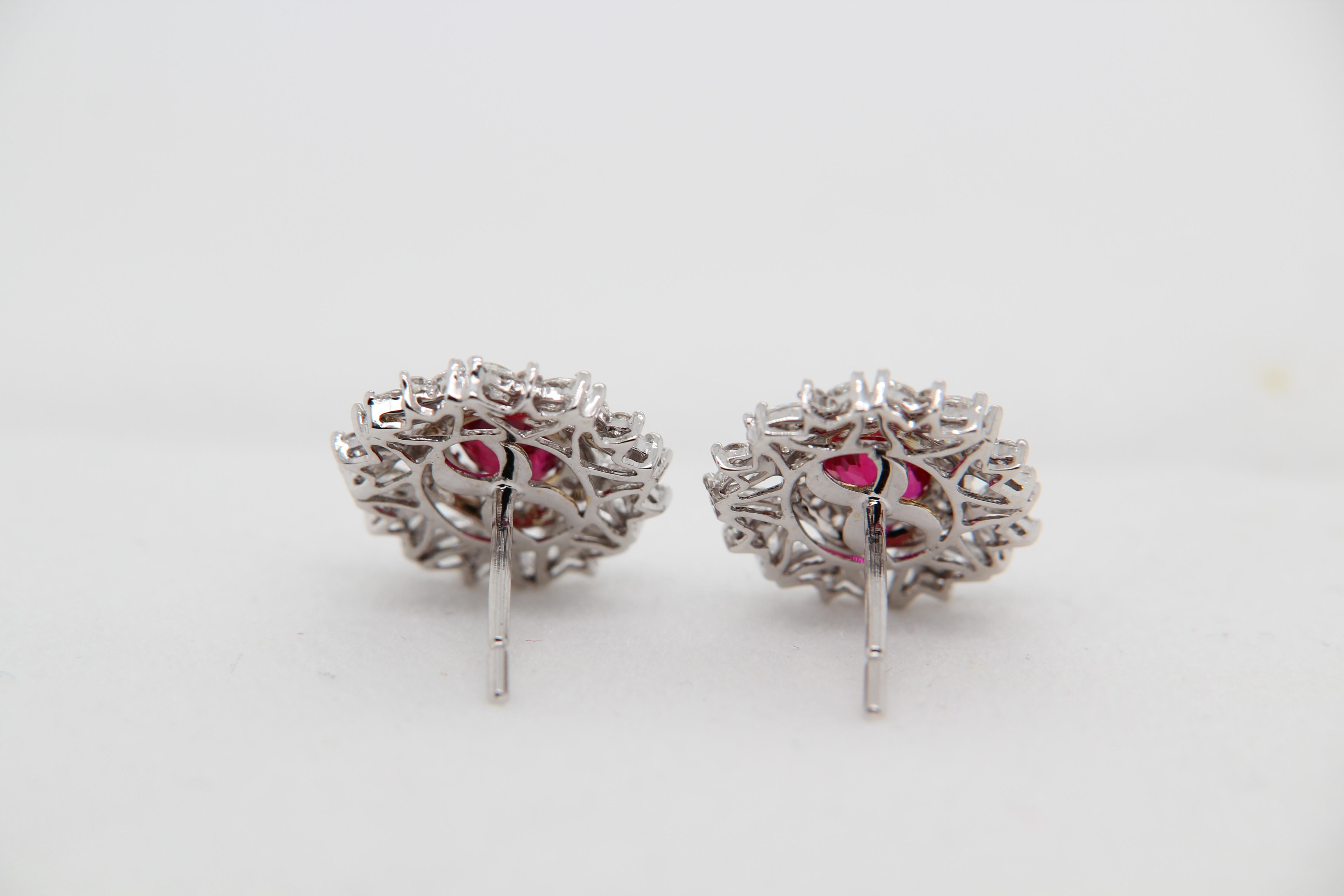 pigeon blood ruby earrings