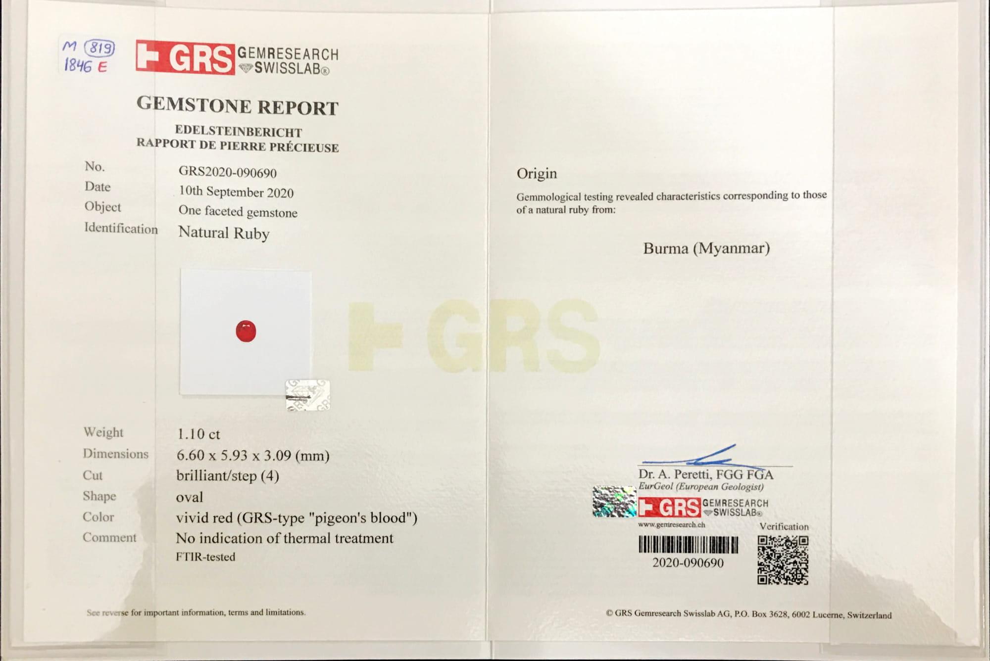 GRS Certified Pigeon Blood 2.23 Burmese No Heat Ruby and Diamond Earring 2
