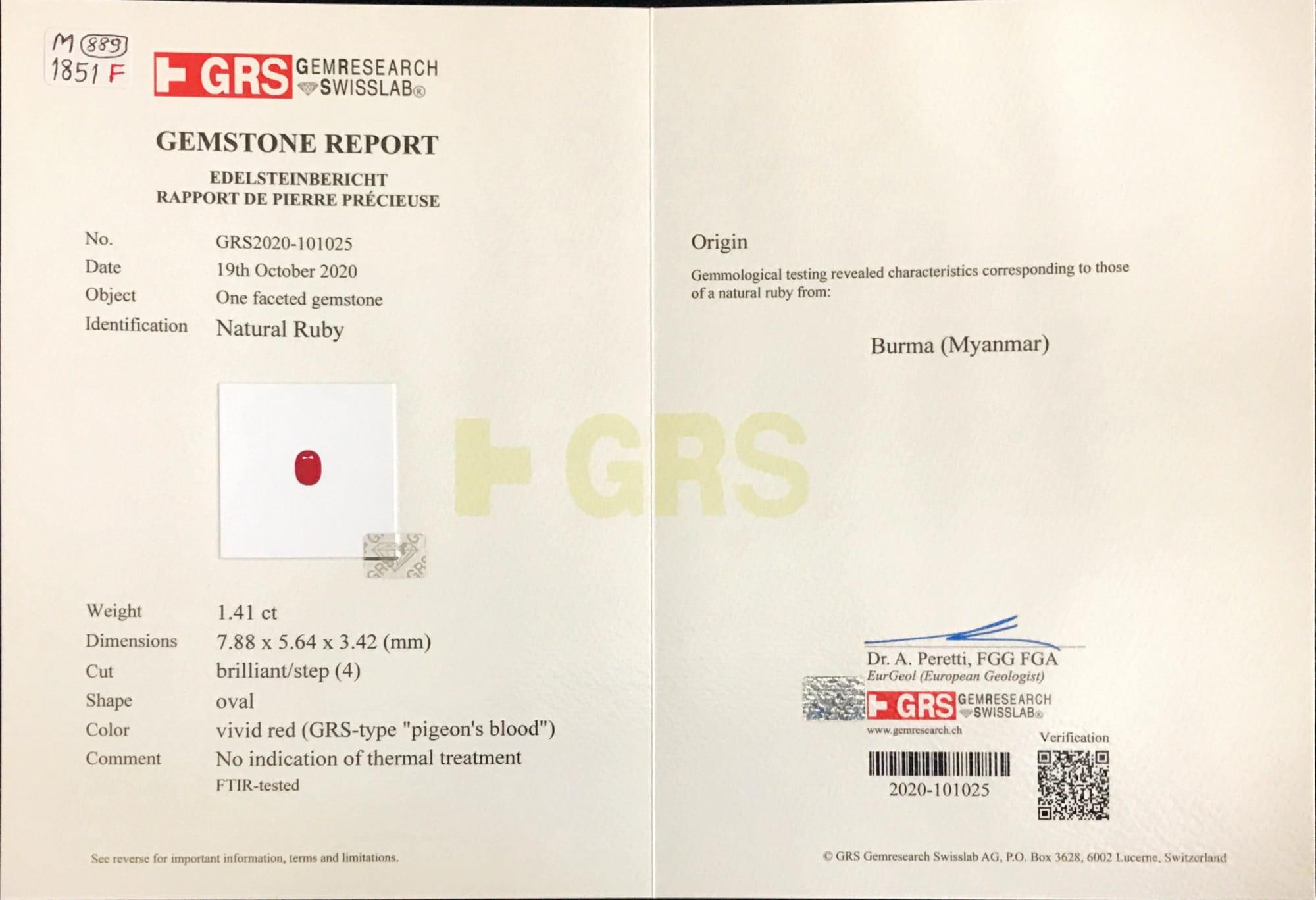 GRS Certified Pigeon Blood 2.74 Burmese No Heat Ruby and Diamond Earring 3