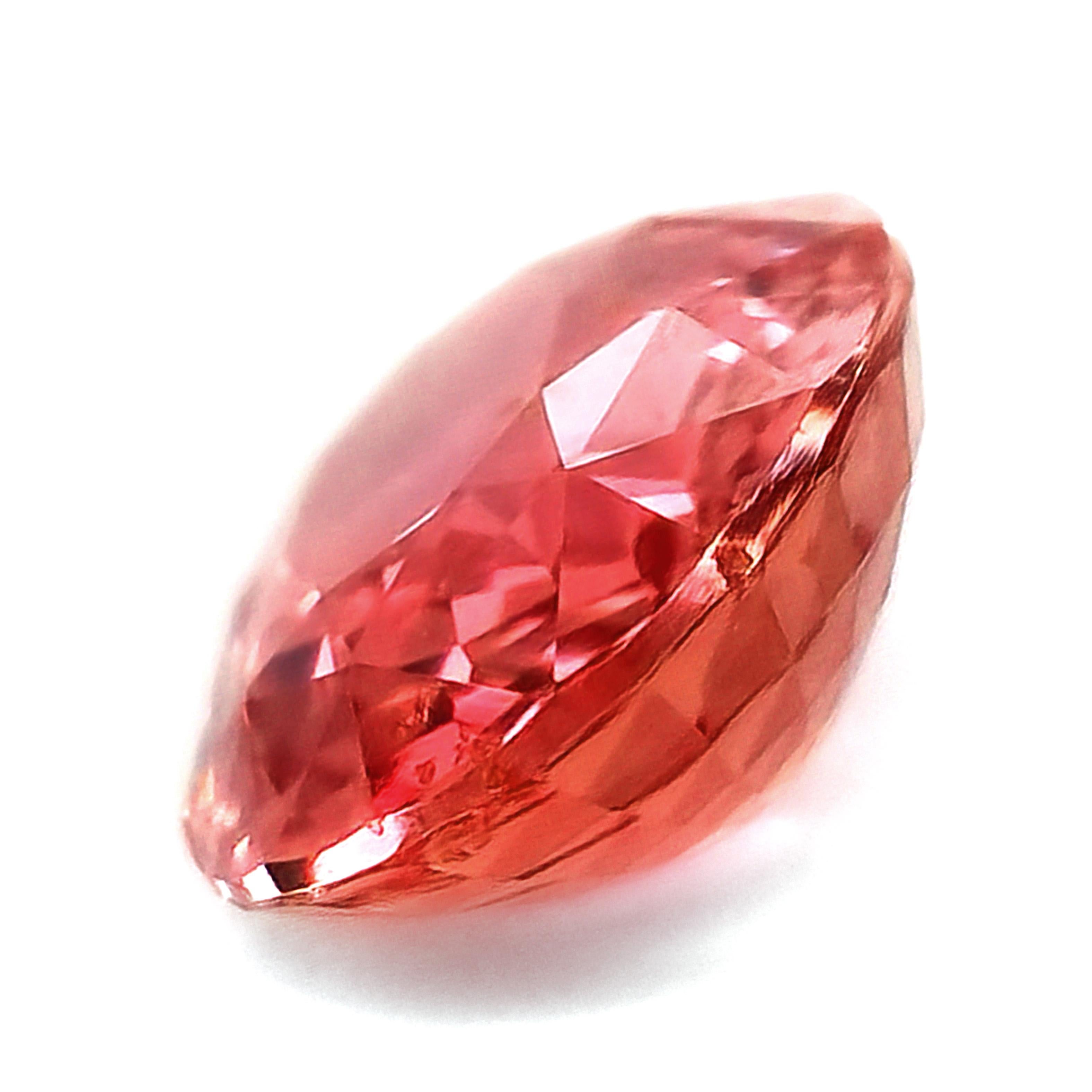 Mixed Cut GRS Certified Unheated Padparadscha Sapphire 1.75 Carats For Sale