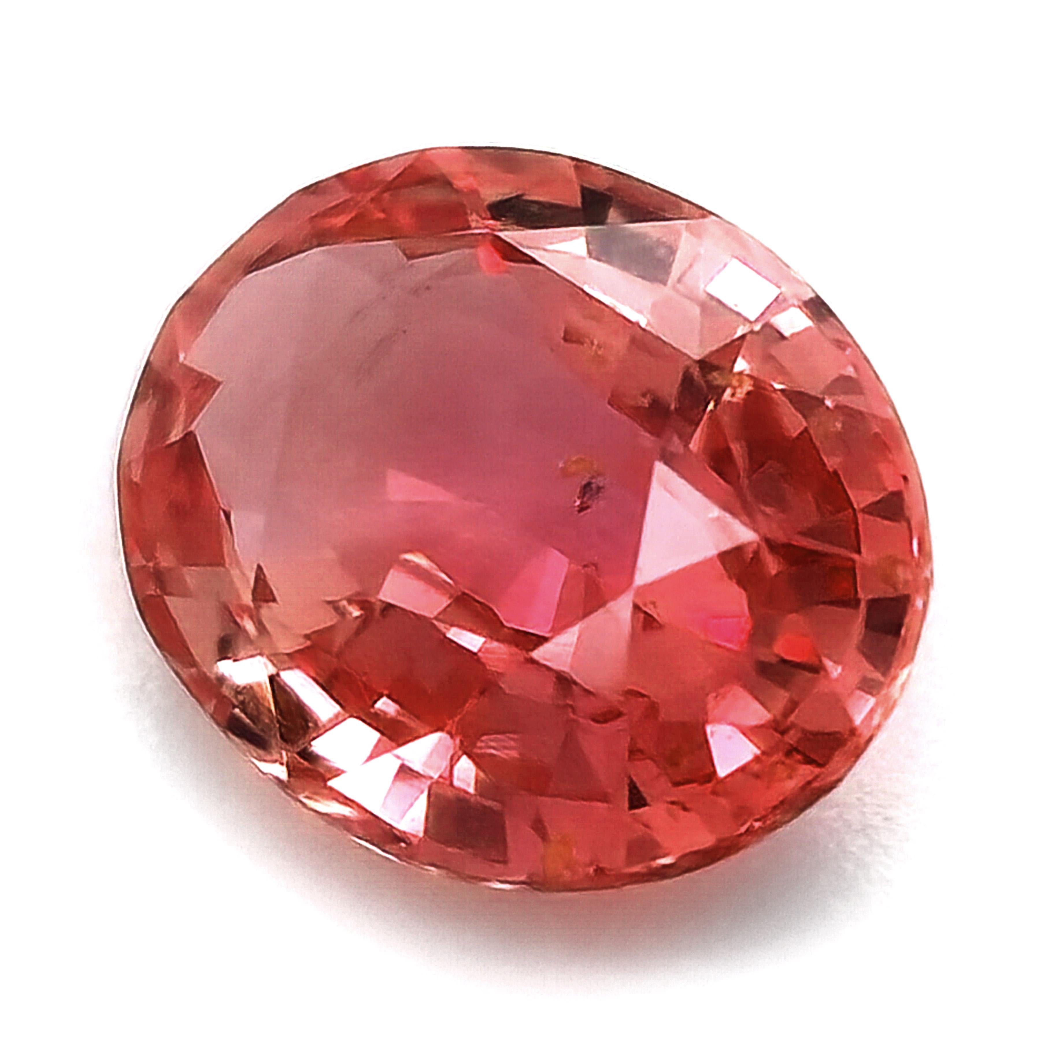 GRS Certified Unheated Padparadscha Sapphire 1.75 Carats In New Condition For Sale In Los Angeles, CA