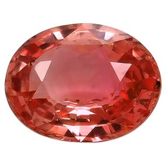 Saphir Padparadscha non chauffé certifié GRS de 1,75 carat