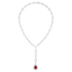 GRS Mozambique 4 Quilates Rubí (SIN TRATAMIENTO) Diamante Collar de Platino