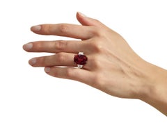 Bague en diamant coussin de 5.05 carats certifiée GRS sans chaleur