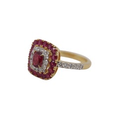 GRS Pigeon Blood 0.65 Carat Burmese No Heat Ruby and Diamond Ring in 18k Gold GRS Pigeon Blood 0.65 Carat Burmese No Heat Ruby and Diamond Ring in 18k Gold