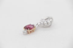 GRS Pigeon Blood 0.76 Carat Burmese No Heat Ruby and Diamond Pendant 18k Gold
