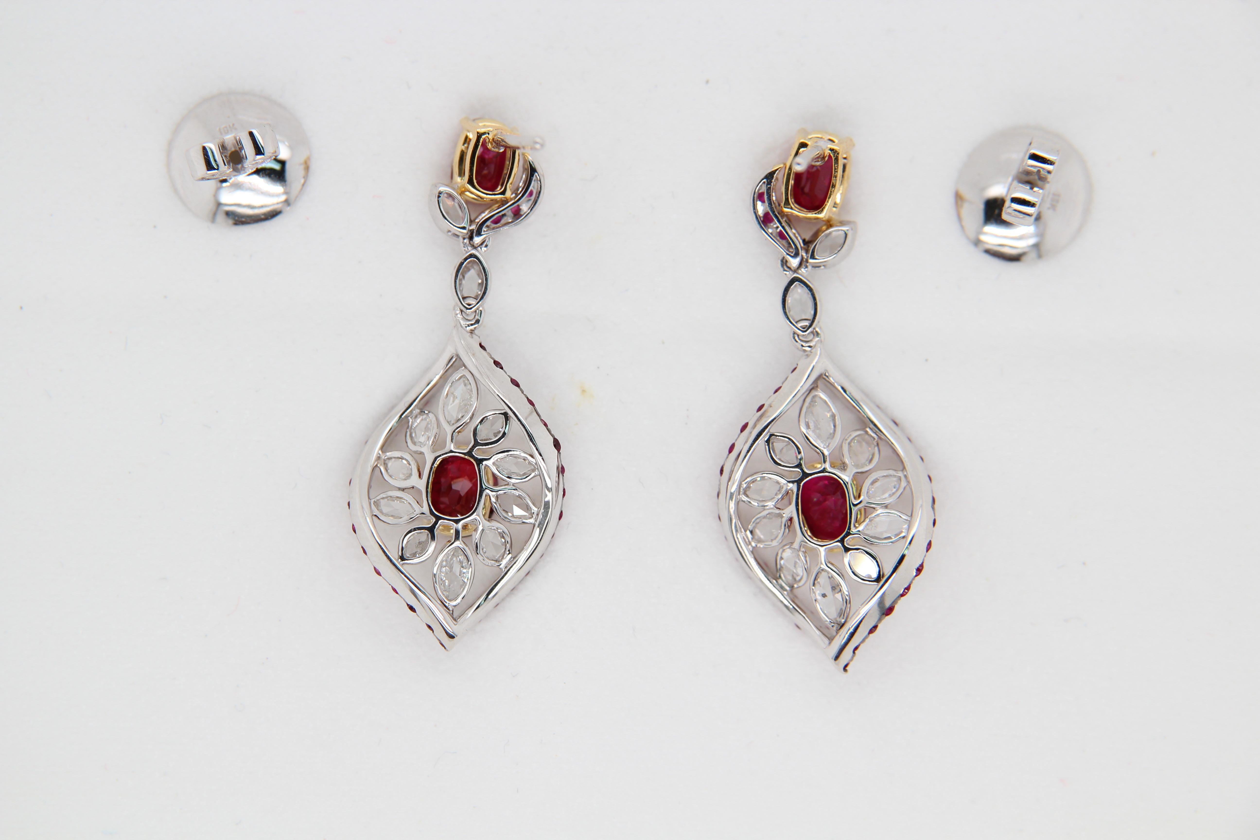 pigeon blood ruby earrings