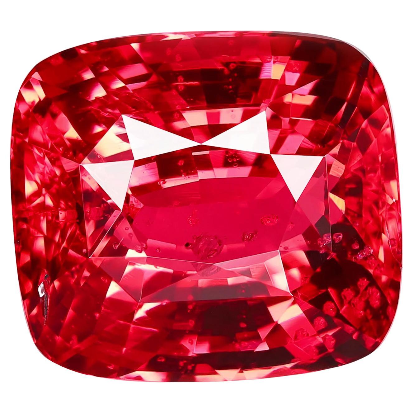 GRS Platinum Awarded 7.07Cts Neon Pinkish Red "Vibrant" Tanzanian Mahenge Spinel For Sale