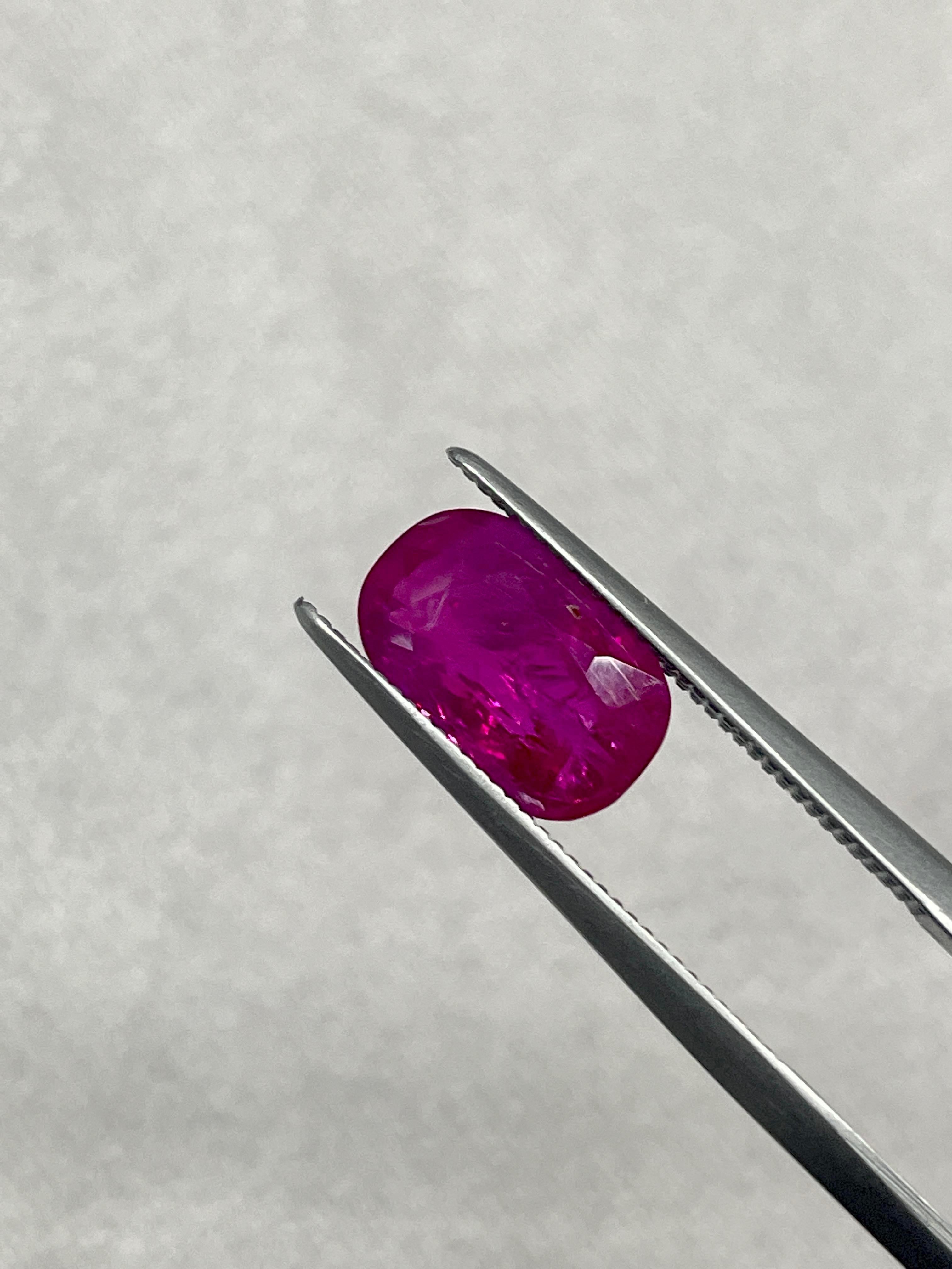 GRS SWISS LAB Certified 2.89 Carat RUBY (BURMA) Un heat In New Condition For Sale In Taipei, TW