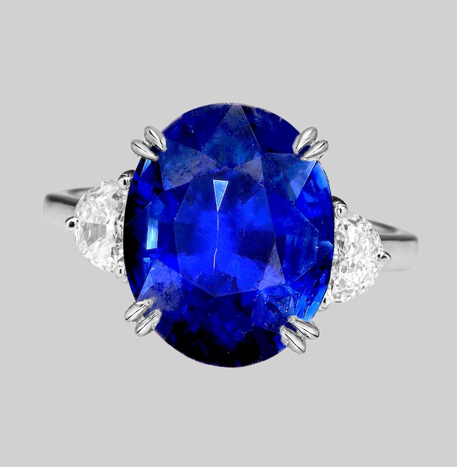 oval blue sapphire ring