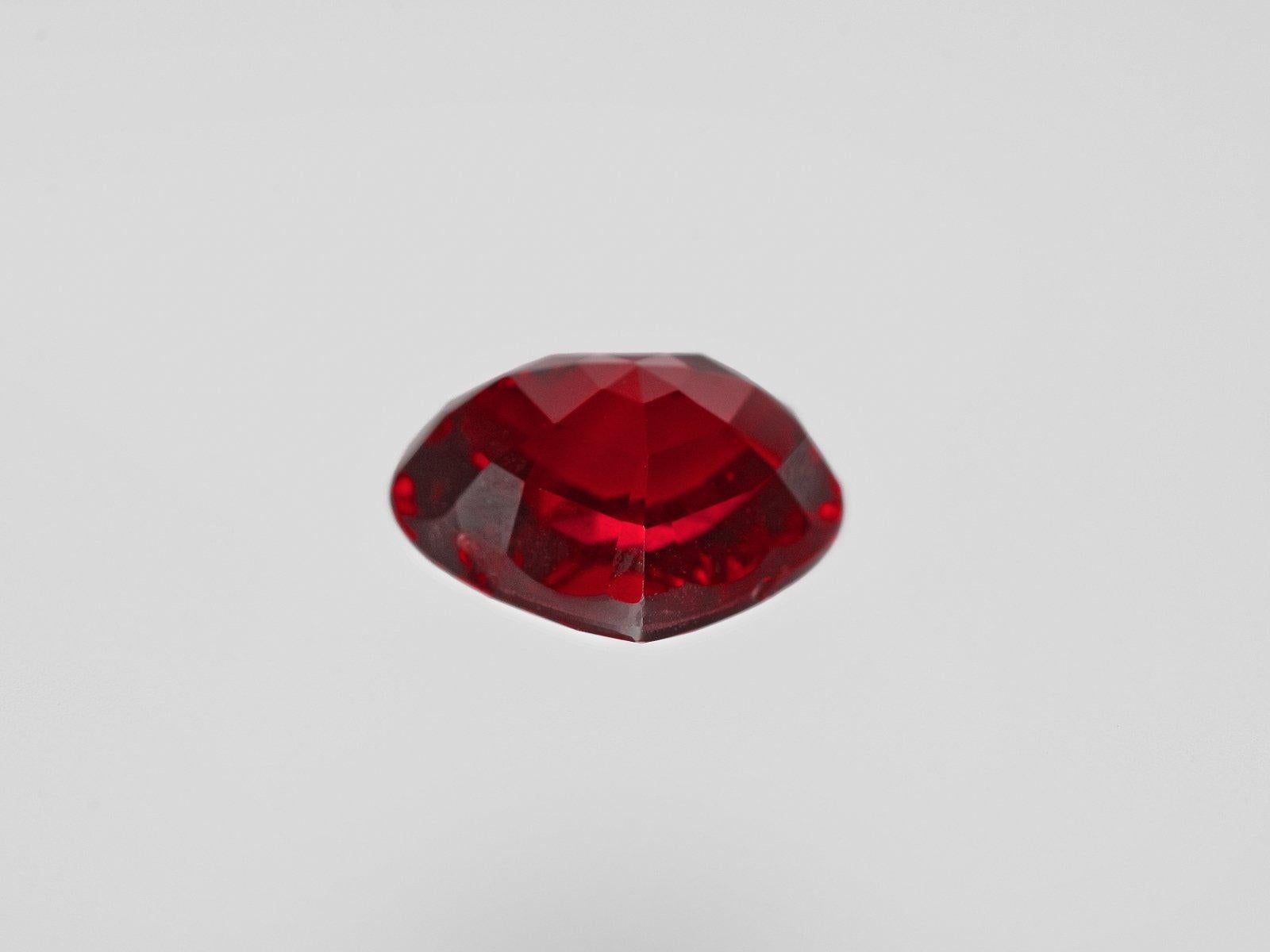 Women's or Men's FLAWLESS GRS Switzerland 4 Carat Heart-Cut Pigeon Blood Ruby Diamond Ring