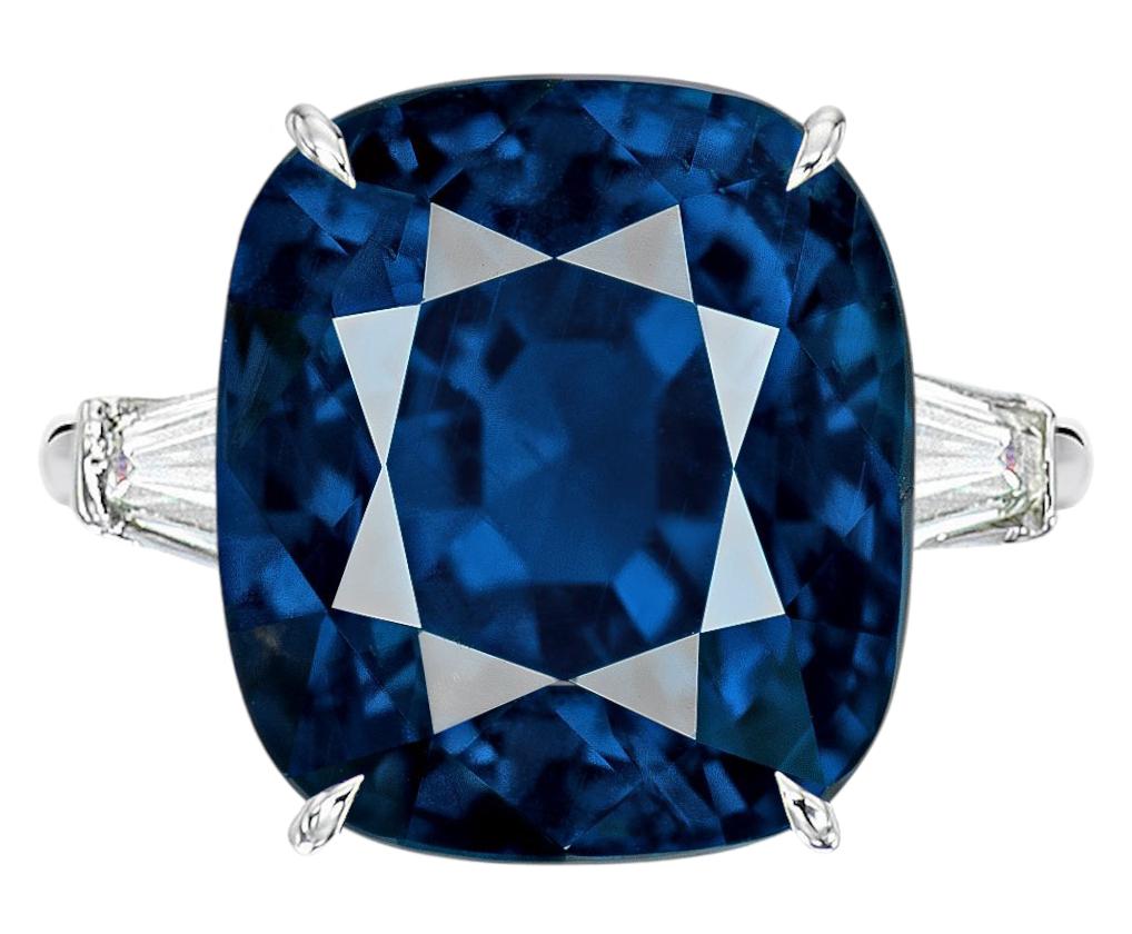 large blue sapphire ring