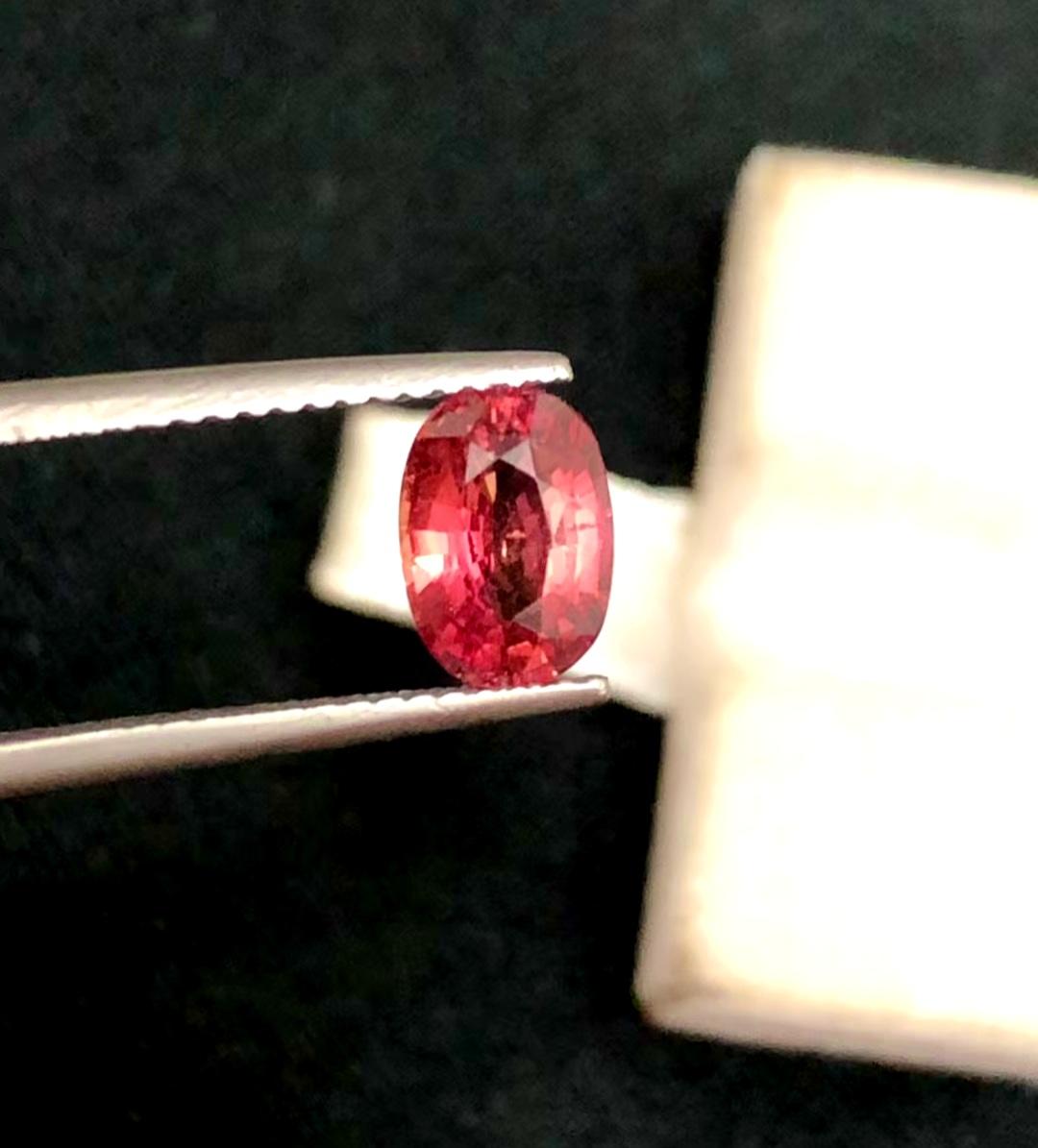 Oval Cut GRS Type Sunset Color Natural Padparadscha Sapphire 2.03 Carat For Sale