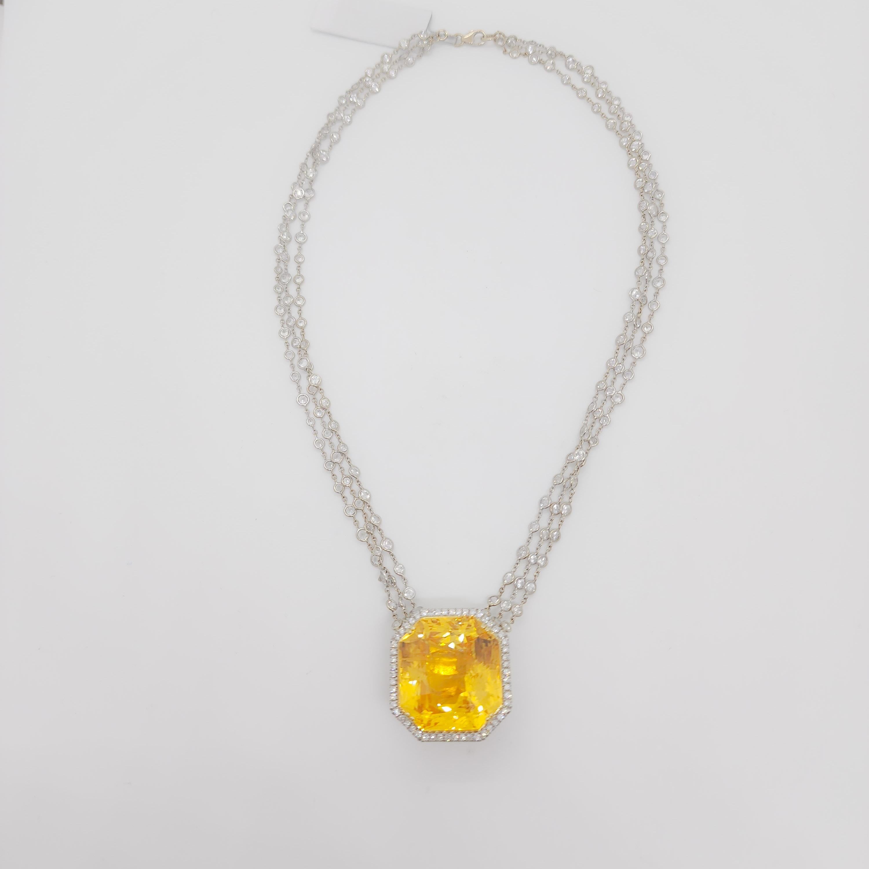 tiffany yellow diamond necklace