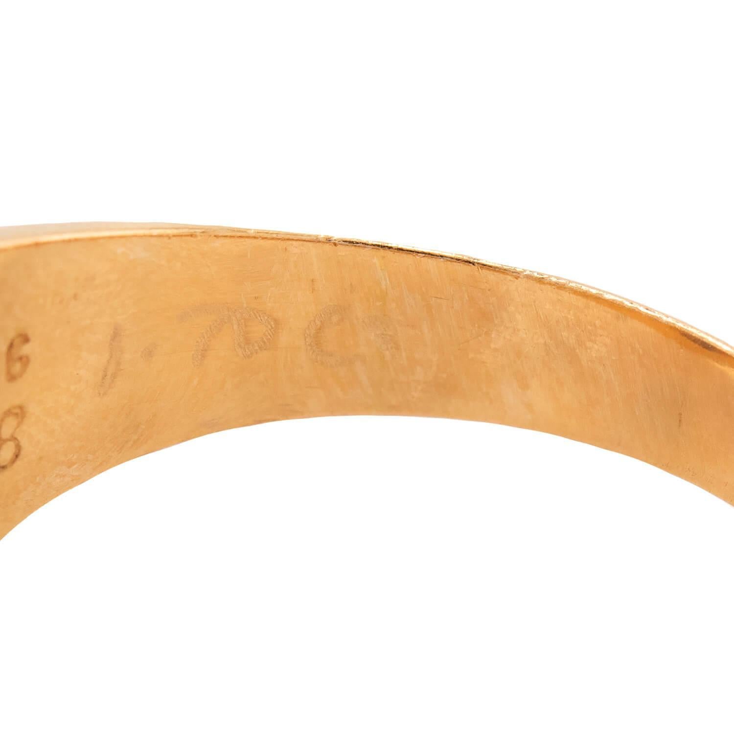 GRT JEWELS Estate Indischer 22k Saphir Ring im Angebot 1