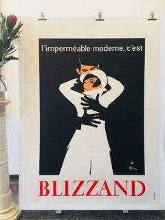 Gruau Impermeable Moderne Blizzand Original Vintage Poster Fashion AudreyHepburn