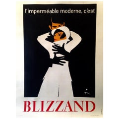 Gruau Impermeable Moderne Blizzand Original Vintage Poster Fashion AudreyHepburn