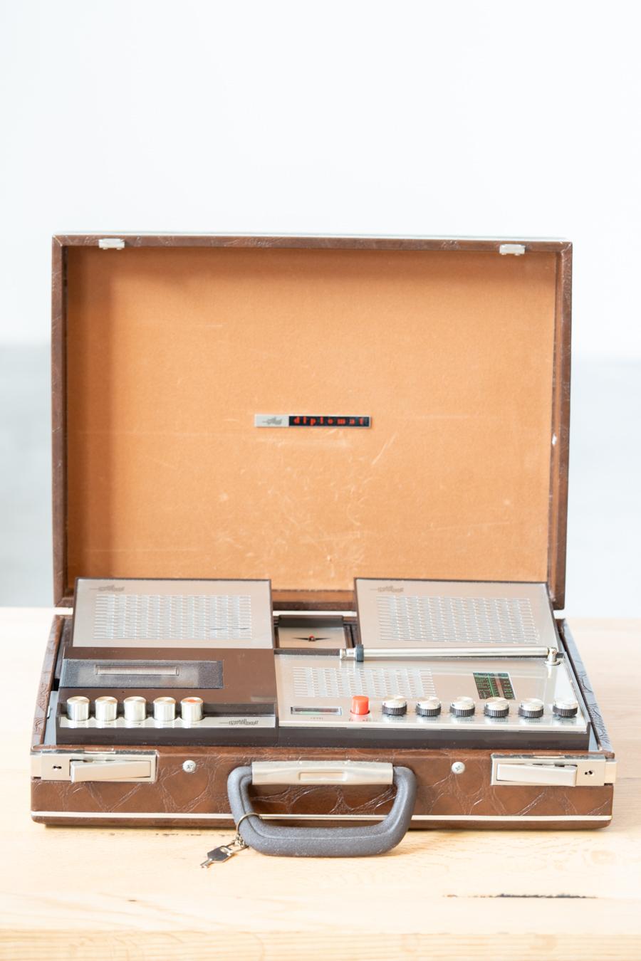 Gruber Diplomat, Stereo-Plattenspieler-Koffer, Modell President, 1972 1