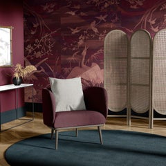 Grue He Shou - custom mural wallpaper (color deep purple)