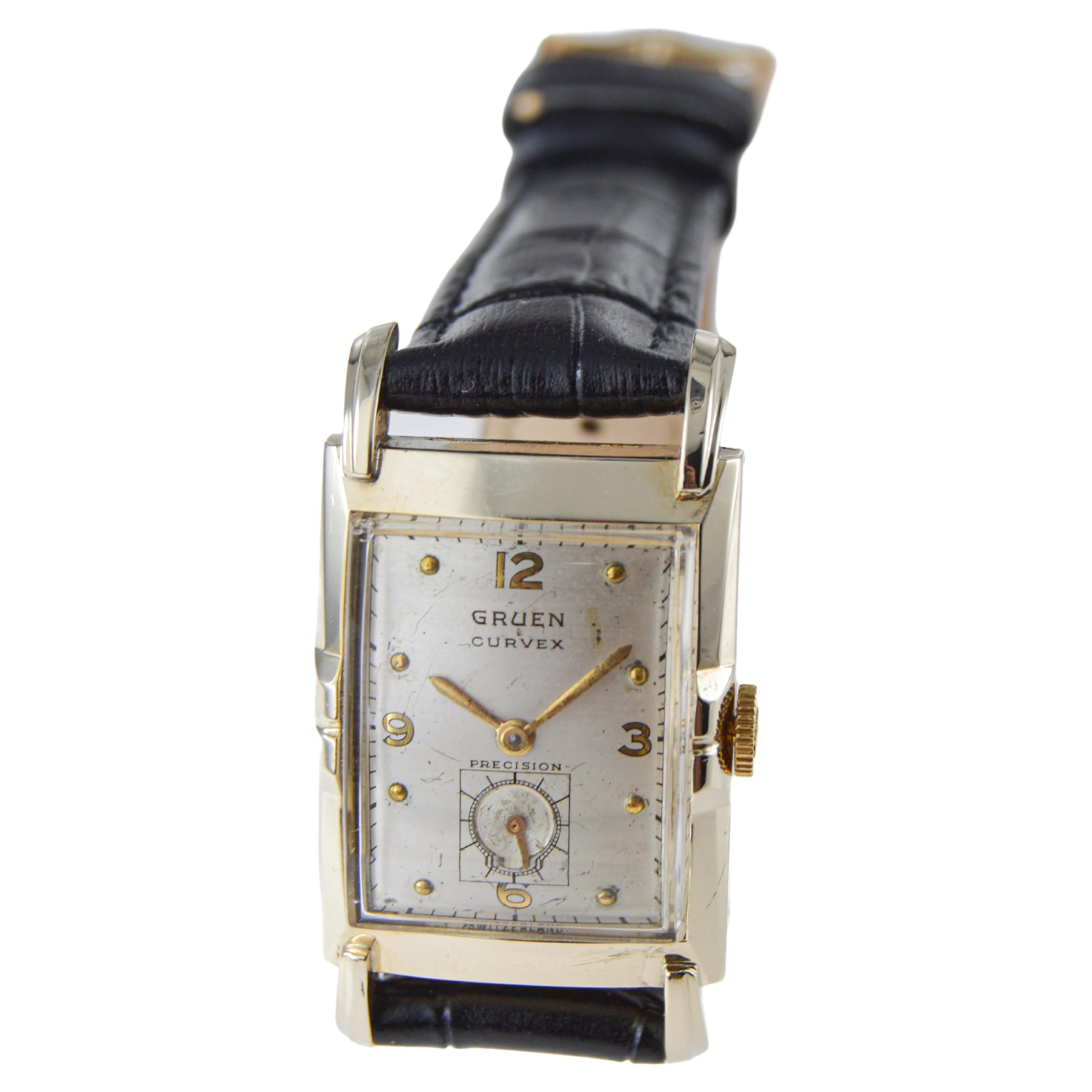 Gruen 10k Gold Filled Art Deco Watch For Sale 3