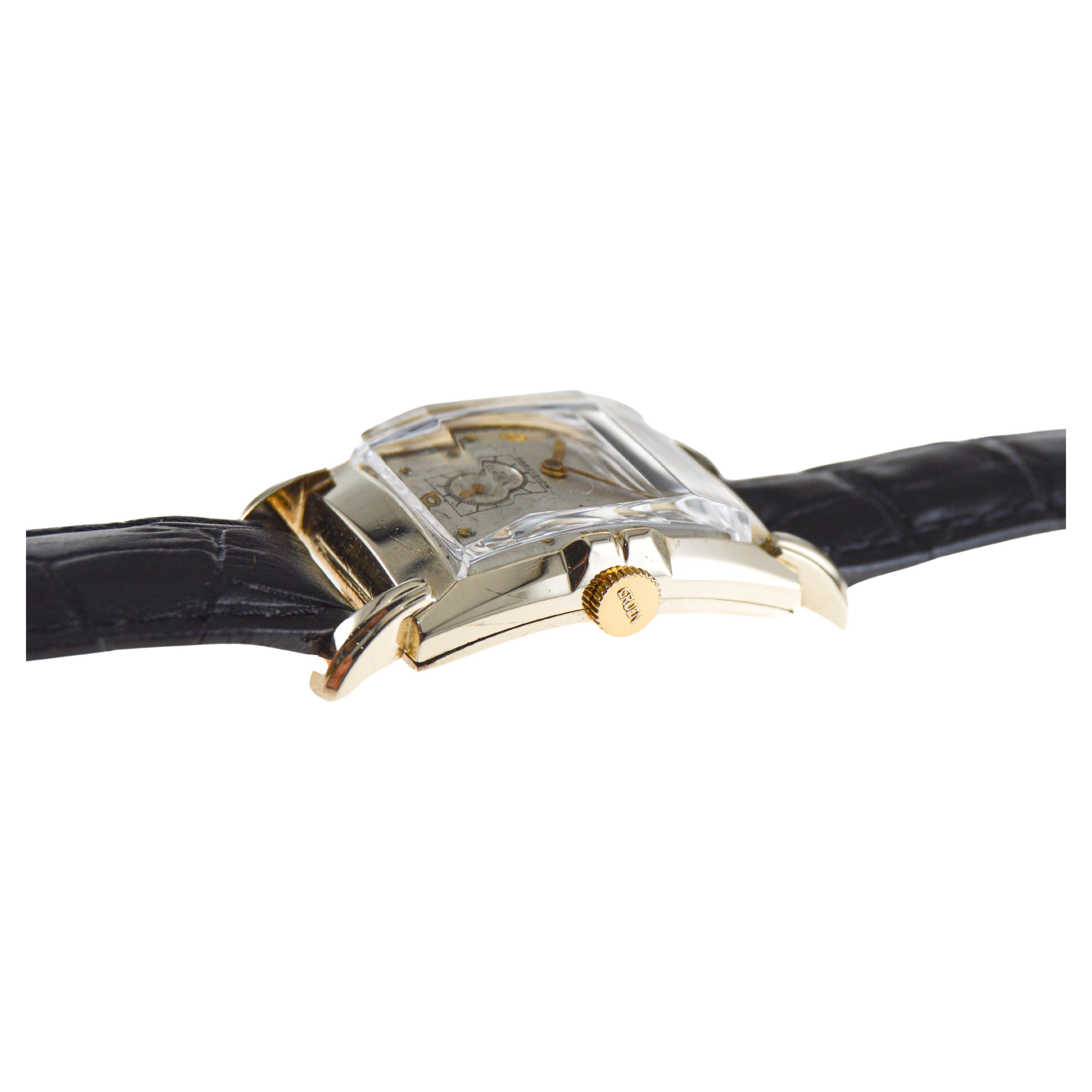 Gruen 10k Gold Filled Art Deco Watch For Sale 4