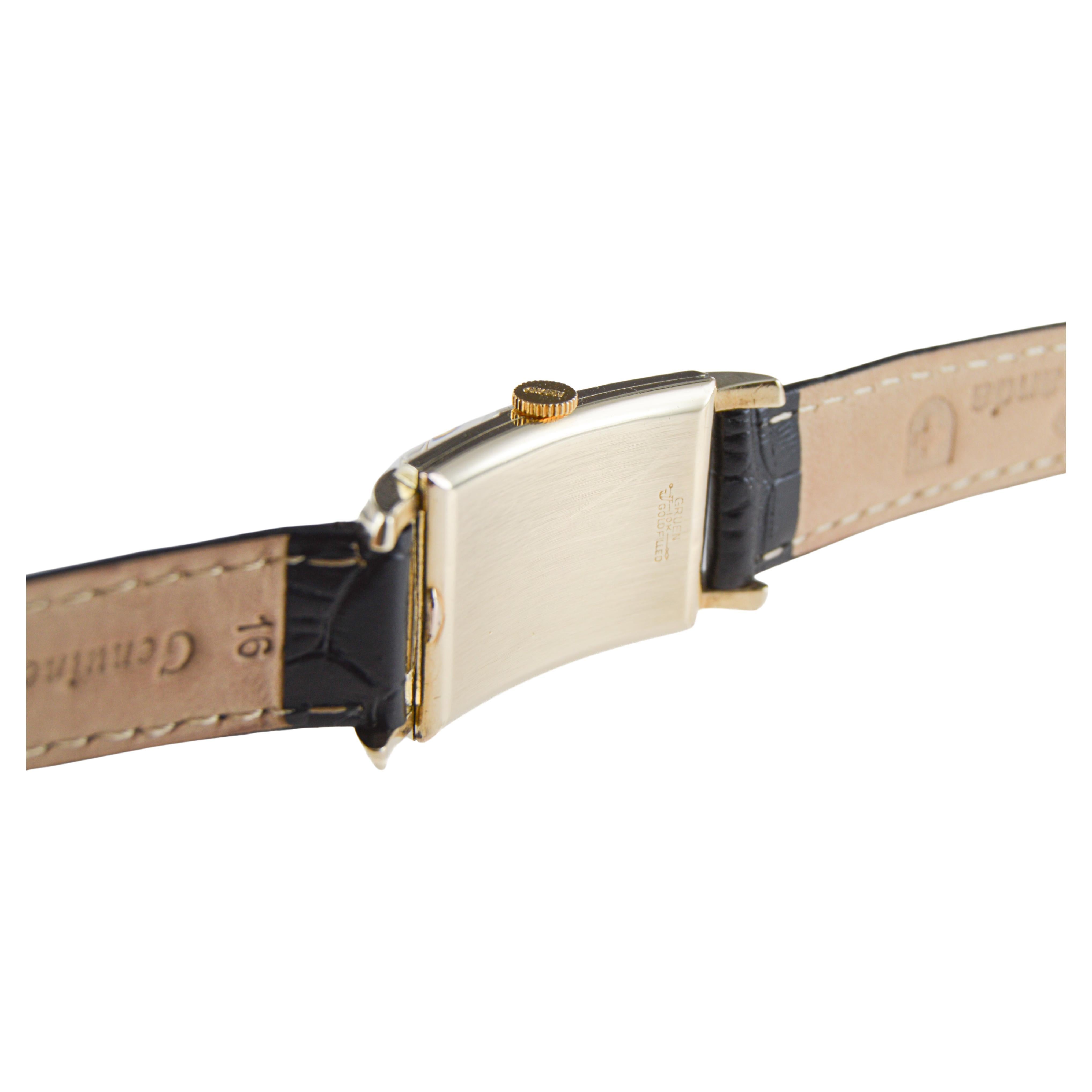 Gruen 10k Gold Filled Art Deco Watch For Sale 6