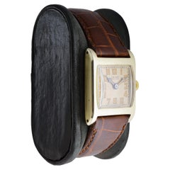 Gruen 14k Solid Gold Art Deco Watch with Factory Original Dial circa 1926