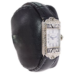 Gruen 14Kt Art Deco Ladies Watch with Original Dial and Kiln Fired Enamel Case