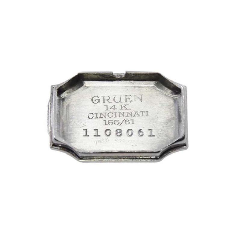 Gruen 14Kt. Art Deco Damenarmbanduhr vollständig handgefertigt aus dem Jahr 1927 12